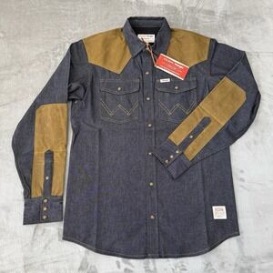 Filson x Wrangler Two-Tone Adventure Shirt Mens Small Pearl Snap Western New NWT